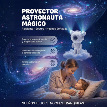 Lámpara Astronauta Proyector de Estrellas | Crea noches mágicas 🌌🚀