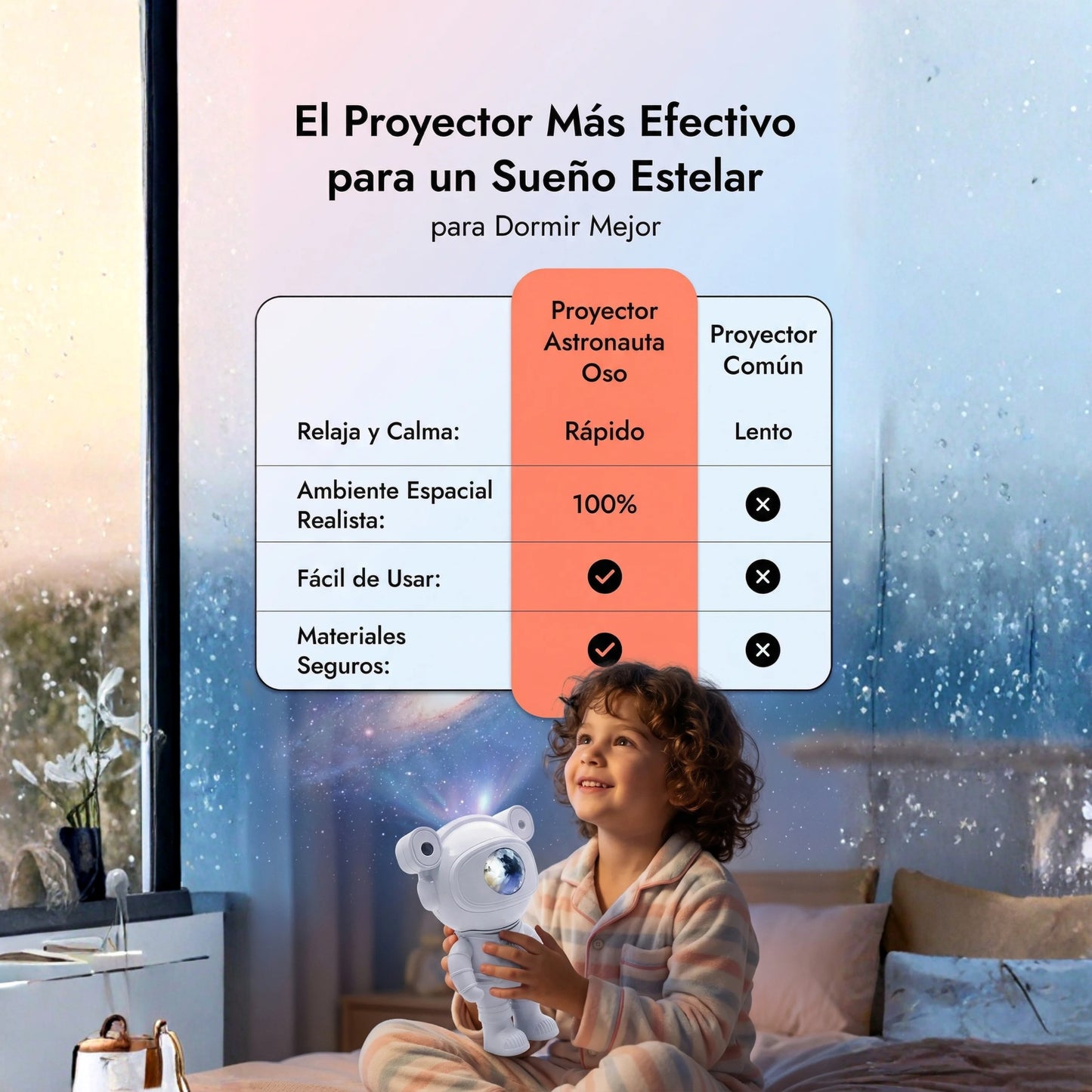 Lámpara Astronauta Proyector de Estrellas | Crea noches mágicas 🌌🚀