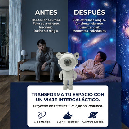 Lámpara Astronauta Proyector de Estrellas | Crea noches mágicas 🌌🚀